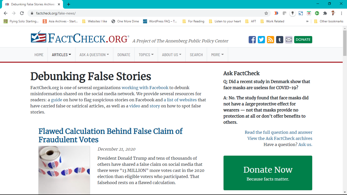 Fact-checking The Fact-checkers – JASMINE LOW